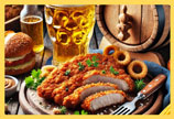 Stocherkahn Tübingen. Schnitzel Party Stocherkahnfahrt