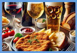 Stocherkahn Tübingen. Schnitzel Bordparty