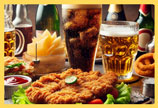 Stocherkahn Tübingen. Schnitzel Bordparty